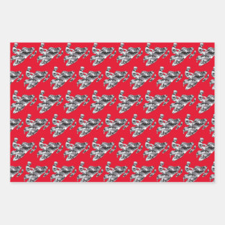 Camouflage Snowmobile Wrapping Paper Sheets