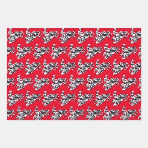 Camouflage Snowmobile Wrapping Paper Sheets