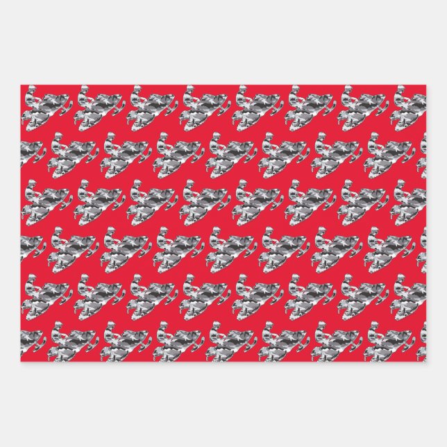 Camouflage Snowmobile Wrapping Paper Sheets (Front)