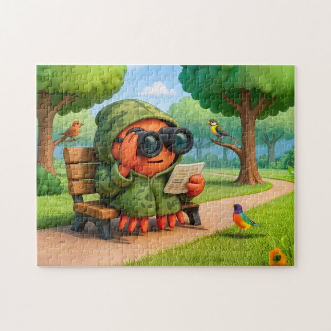 Camouflage Spy Crab Observing Park Surroundings Qu Jigsaw Puzzle (Horizontal)