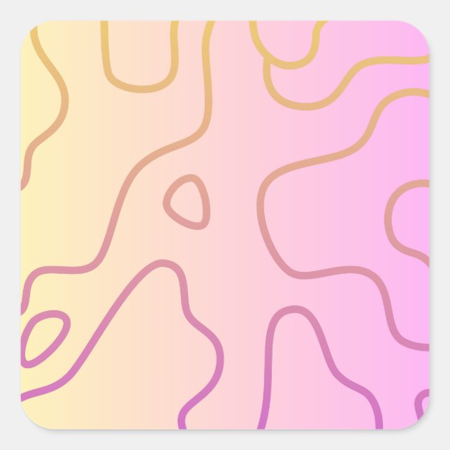 camouflage square sticker (Front)