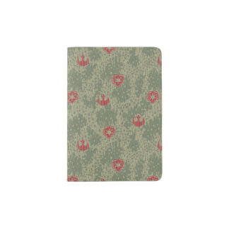 Camouflage Star Wars Red Symbols Pattern Passport Holder