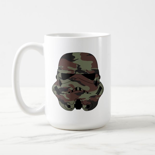Camouflage Stormtrooper Helmet Coffee Mug (Left)