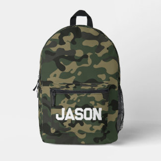 Camouflage Texture Custom Name Backpack