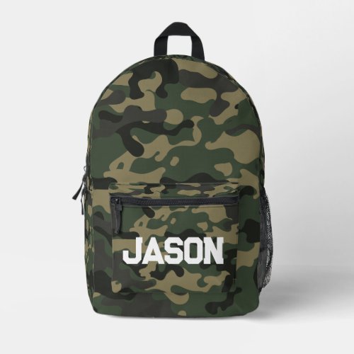 Camouflage Texture Custom Name Backpack 