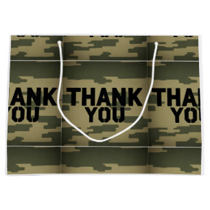 Camouflage "Thank You" Gift Bag
