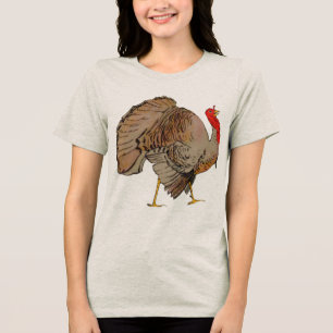 Camouflage Thanksgiving Turkey Tri-Blend Shirt