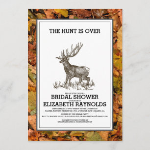 Camouflage The Hunt is Over Bridal Shower Invites