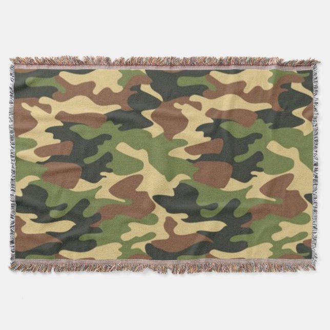 camouflage throw blanket (Front)