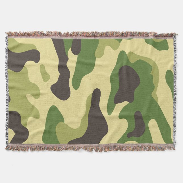 Camouflage Throw Blanket (Front)