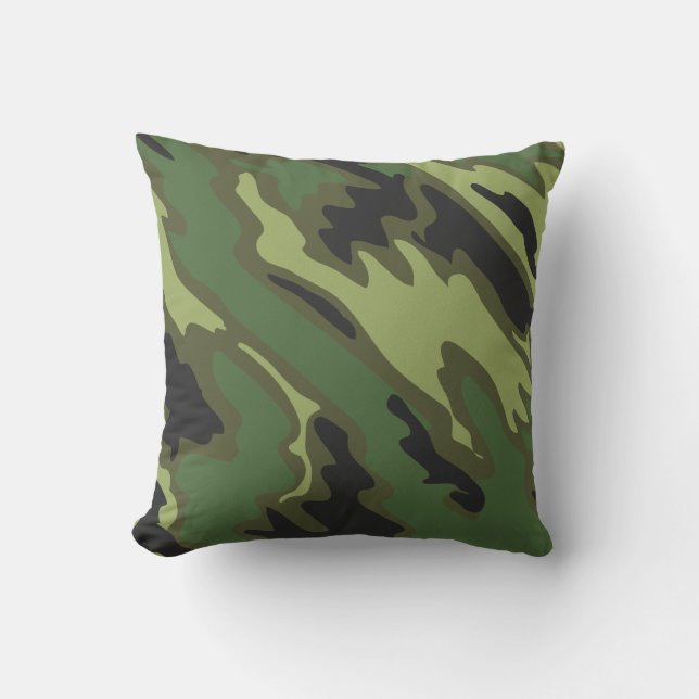 Camouflage Throw Pillow (Front)
