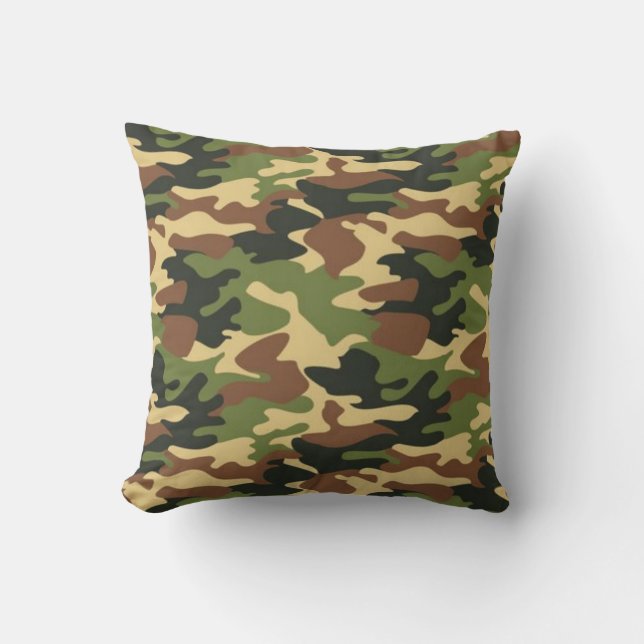 camouflage throw pillow (Front)