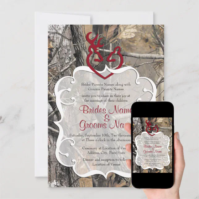 Camouflage Wedding Invitation Zazzle