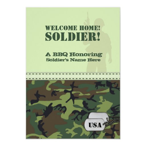 Welcome Home Soldier Invitations 8