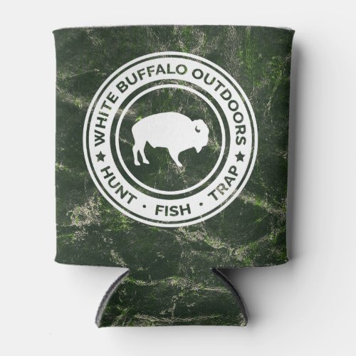 Camouflage White Buffalo Outdoors Can Cooler