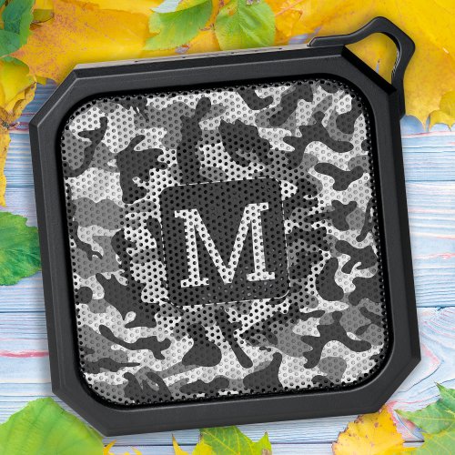 Camouflage White Gray Cool Personalized Snow Camo Bluetooth Speaker