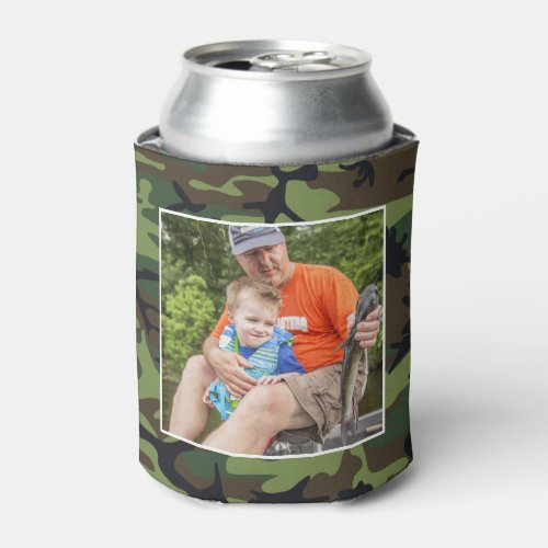 Camouflage with Photo Can Cooler