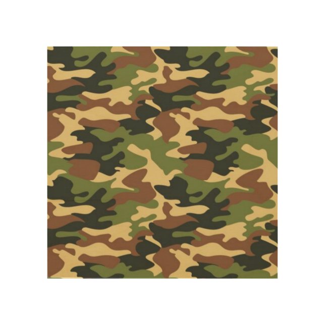 camouflage wood wall art (Front)