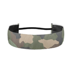 Camouflage Woodland Camo Military Khaki Tan Black Athletic Headband