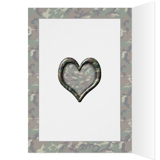 Camouflage Woodland Forest Heart on Camo (Inside (Left))