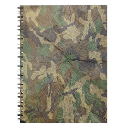 Camouflage Woodland Green Brown Notebook