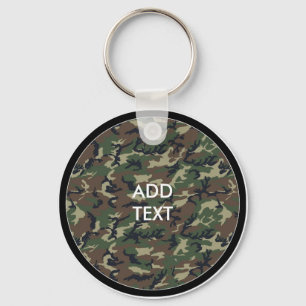 Camouflage Woodland Keychain