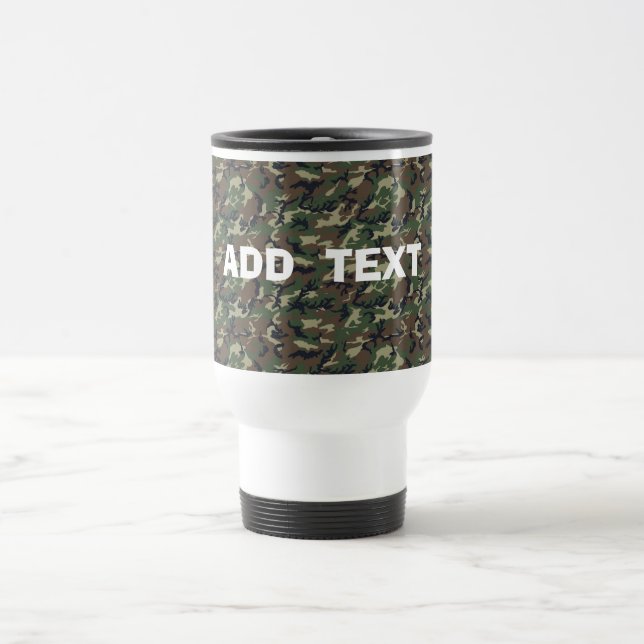 Camouflage Woodland Travel Mug (Center)