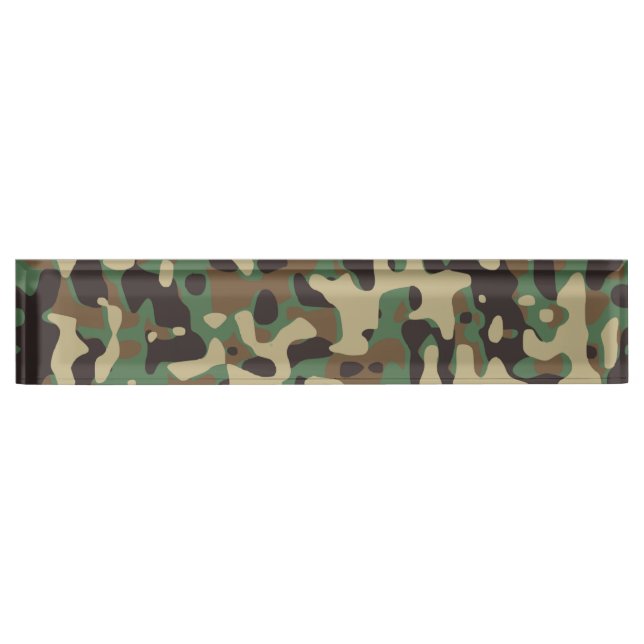 Camouflage Woodlands Name Plate (Front)