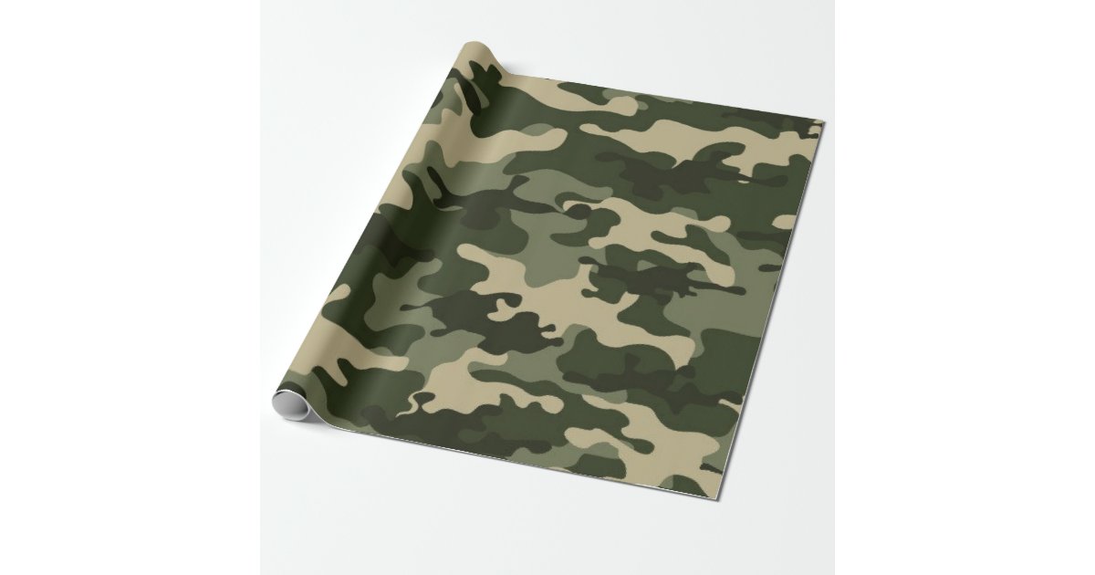 camouflage wrapping paper Zazzle