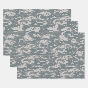 Camouflage wrapping paper, Digital Camouflage Paper Sheets