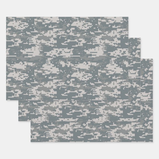Camouflage wrapping paper, Digital Camouflage Paper Sheets (Set)