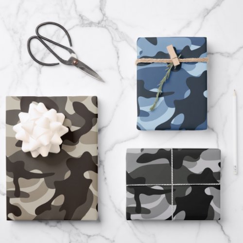 Camouflage  wrapping paper sheets