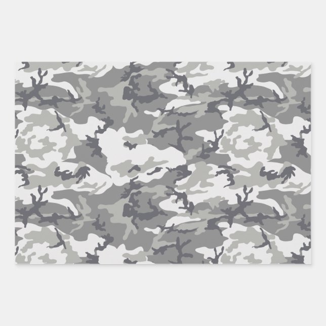 Camouflage wrapping paper, Urban Camouflage Wrap Paper Sheets (Front)