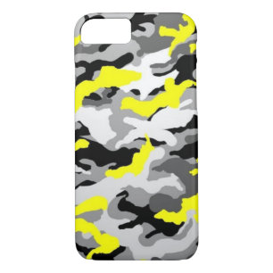 Camouflage Yellow Black Como Army Military Print iPhone 8/7 Case