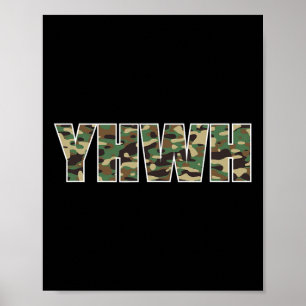 Camouflage Yhwh Yahweh Christian Camo Hunting  Poster