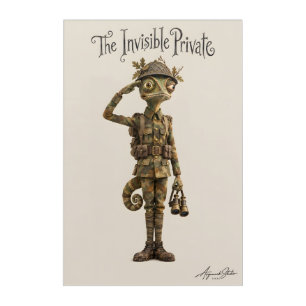 Camouflaged Chameleon Soldier Acrylic Print