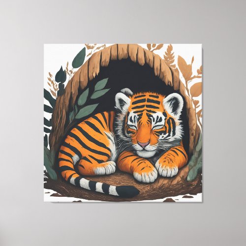 Camouflaged Kitten Canvas Print