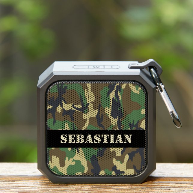Camouflaged Military Disruptive Pattern Add Text Bluetooth Speaker (Insitu(Outdoor))
