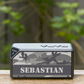Camouflaged Military Disruptive Pattern Add Text Bluetooth Speaker