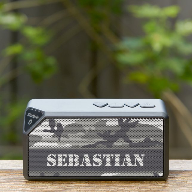 Camouflaged Military Disruptive Pattern Add Text Bluetooth Speaker (Insitu(Outdoor))
