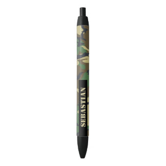 Camouflaged Pattern Personalized Black Ink Pen