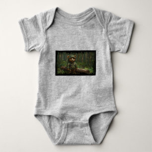 Camouflaged Teddy Bear Art for Kids Baby Bodysuit