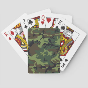 CAMOUFLAUGE PATTERN POKER CARDS