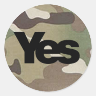 Camouglage Yes Sticker