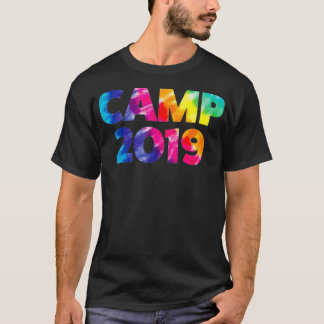 Camp 2019  Summer Sleepaway Campers Tie Dye Autogr T-Shirt