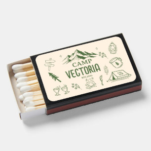 Camp Adventure Bride Matchboxes, Bachelorette Matchboxes