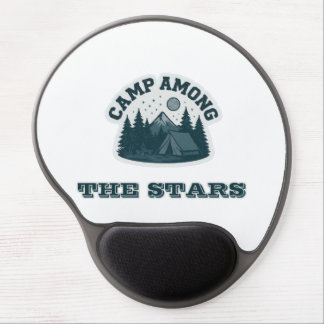 Camp Among The Stars Vintage Outdoor Camping & Nat Gel Mouse Pad
