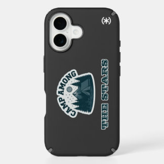 Camp Among The Stars Vintage Outdoor Camping & Nat iPhone 16 Case
