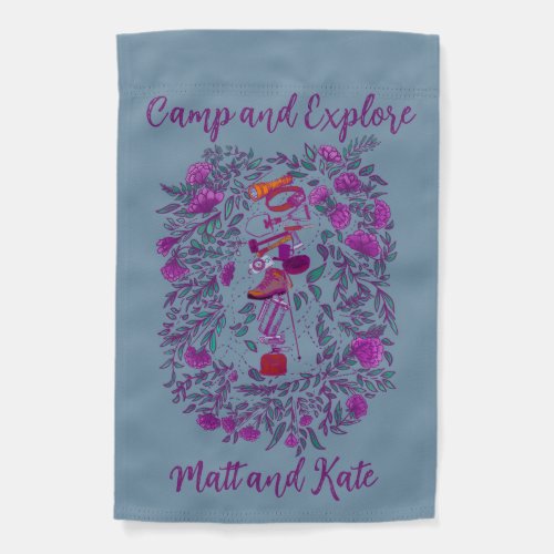 Camp and Explore Personalized Camping Flag