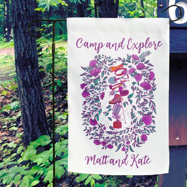 Camp and Explore Personalized Camping Flag (Creator Uploaded)